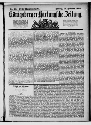 Königsberger Hartungsche Zeitung on Feb 19, 1892