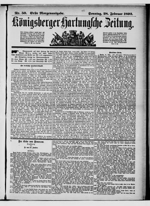 Königsberger Hartungsche Zeitung vom 28.02.1892