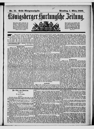 Königsberger Hartungsche Zeitung vom 01.03.1892