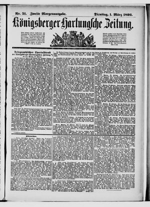 Königsberger Hartungsche Zeitung vom 01.03.1892