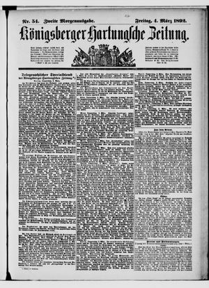 Königsberger Hartungsche Zeitung vom 04.03.1892