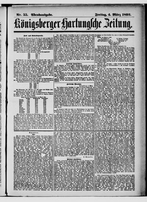 Königsberger Hartungsche Zeitung on Mar 4, 1892