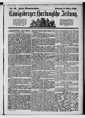 Königsberger Hartungsche Zeitung vom 06.03.1892
