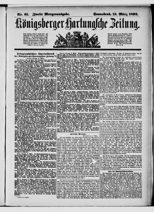 Königsberger Hartungsche Zeitung vom 12.03.1892