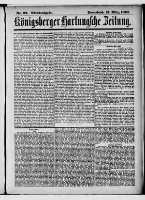 Königsberger Hartungsche Zeitung on Mar 12, 1892