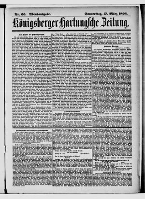 Königsberger Hartungsche Zeitung vom 17.03.1892