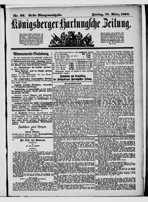 Königsberger Hartungsche Zeitung vom 18.03.1892
