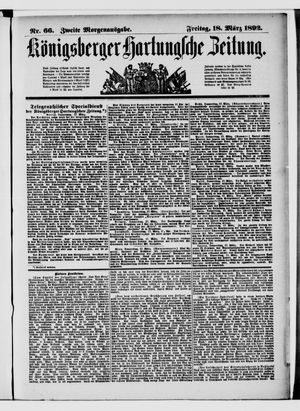 Königsberger Hartungsche Zeitung vom 18.03.1892