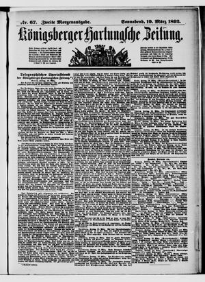 Königsberger Hartungsche Zeitung vom 19.03.1892