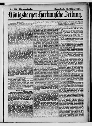 Königsberger Hartungsche Zeitung on Mar 19, 1892