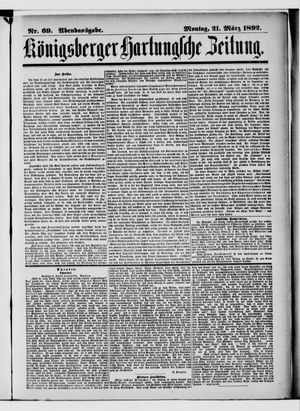 Königsberger Hartungsche Zeitung vom 21.03.1892