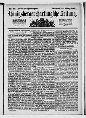 Königsberger Hartungsche Zeitung vom 23.03.1892