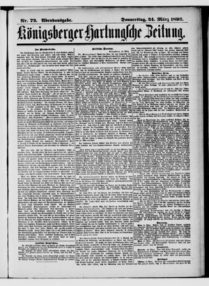 Königsberger Hartungsche Zeitung vom 24.03.1892