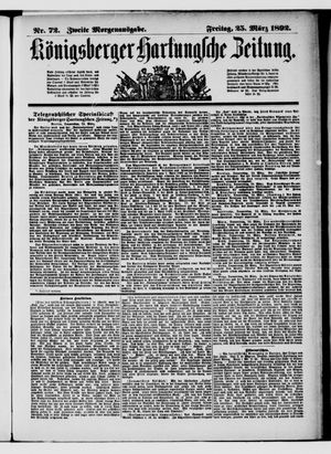 Königsberger Hartungsche Zeitung on Mar 25, 1892