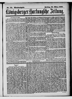 Königsberger Hartungsche Zeitung vom 25.03.1892