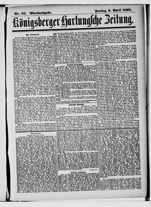 Königsberger Hartungsche Zeitung vom 08.04.1892