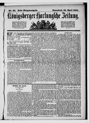 Königsberger Hartungsche Zeitung vom 23.04.1892
