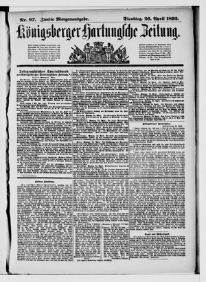 Königsberger Hartungsche Zeitung vom 26.04.1892