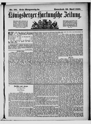 Königsberger Hartungsche Zeitung vom 30.04.1892
