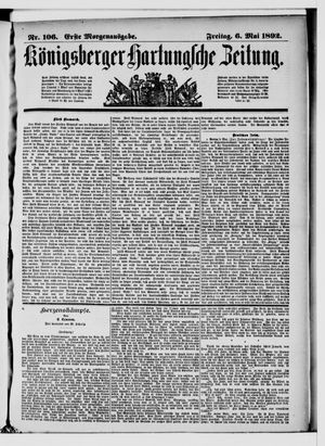 Königsberger Hartungsche Zeitung on May 6, 1892
