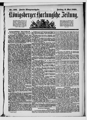 Königsberger Hartungsche Zeitung vom 06.05.1892
