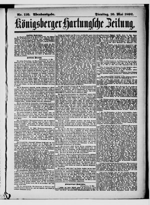 Königsberger Hartungsche Zeitung vom 10.05.1892