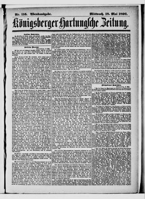 Königsberger Hartungsche Zeitung vom 18.05.1892