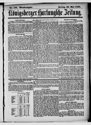 Königsberger Hartungsche Zeitung on May 20, 1892