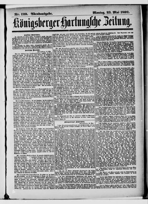 Königsberger Hartungsche Zeitung on May 23, 1892