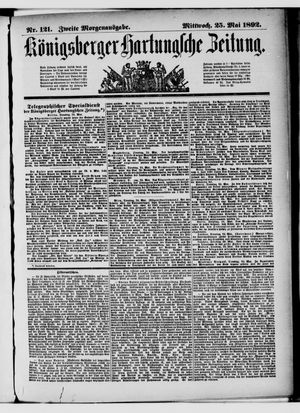 Königsberger Hartungsche Zeitung on May 25, 1892