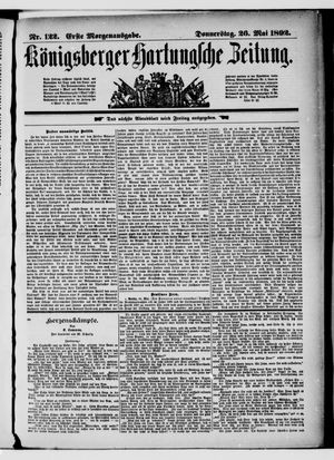 Königsberger Hartungsche Zeitung on May 26, 1892