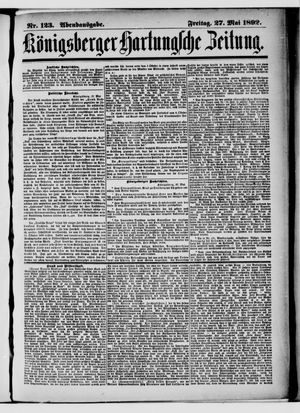 Königsberger Hartungsche Zeitung on May 27, 1892