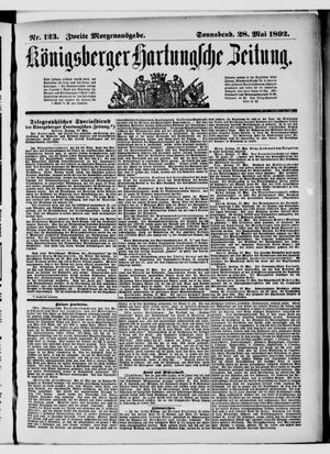 Königsberger Hartungsche Zeitung on May 28, 1892