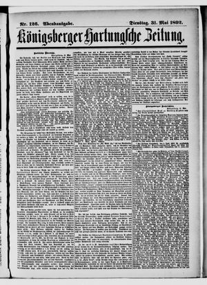 Königsberger Hartungsche Zeitung on May 31, 1892