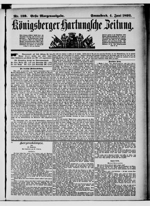 Königsberger Hartungsche Zeitung vom 04.06.1892