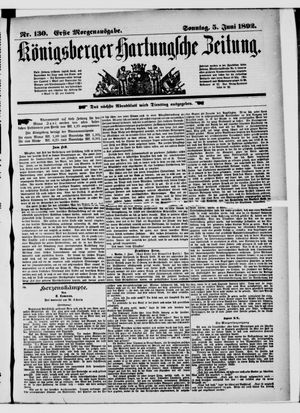Königsberger Hartungsche Zeitung vom 05.06.1892