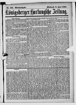 Königsberger Hartungsche Zeitung vom 08.06.1892