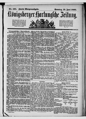 Königsberger Hartungsche Zeitung on Jun 12, 1892