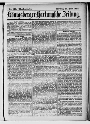 Königsberger Hartungsche Zeitung vom 13.06.1892