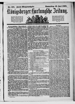 Königsberger Hartungsche Zeitung on Jun 16, 1892