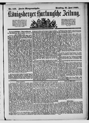 Königsberger Hartungsche Zeitung on Jun 21, 1892
