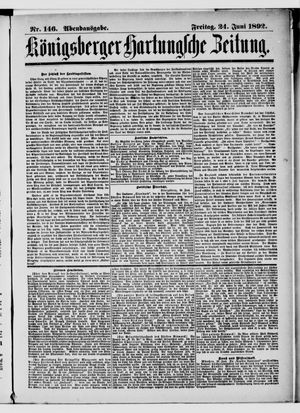Königsberger Hartungsche Zeitung on Jun 24, 1892