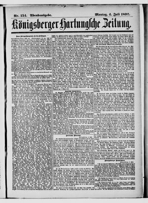 Königsberger Hartungsche Zeitung on Jul 4, 1892