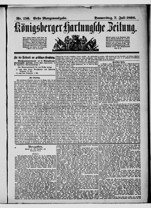 Königsberger Hartungsche Zeitung vom 07.07.1892