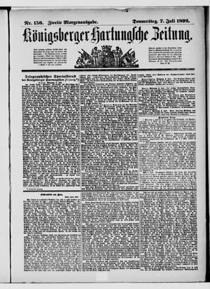 Königsberger Hartungsche Zeitung vom 07.07.1892