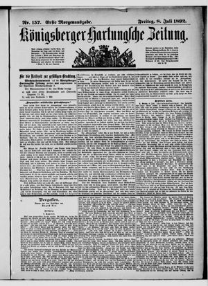 Königsberger Hartungsche Zeitung vom 08.07.1892