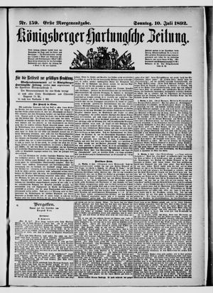 Königsberger Hartungsche Zeitung vom 10.07.1892