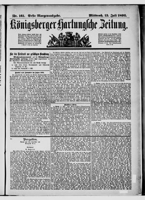 Königsberger Hartungsche Zeitung vom 13.07.1892