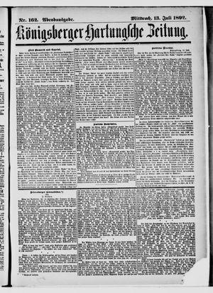 Königsberger Hartungsche Zeitung vom 13.07.1892