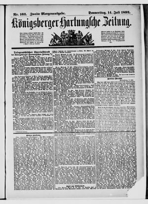 Königsberger Hartungsche Zeitung vom 14.07.1892